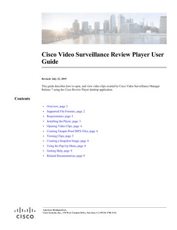 cisco video surveillance review player