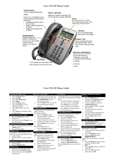 Full Download Cisco 7911 Phone Guide 