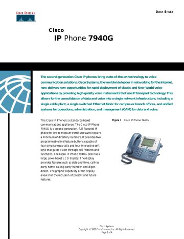 Download Cisco 7940G User Guide 