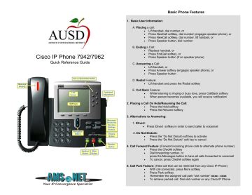 Full Download Cisco 7942 Quick User Guide 