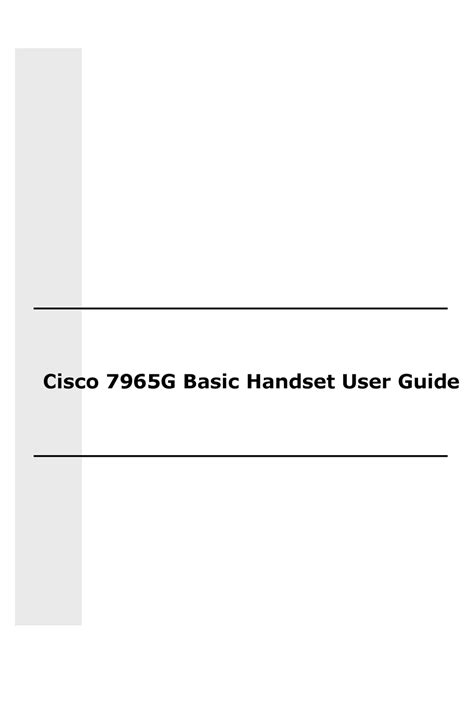 Read Online Cisco 7965G User Guide 
