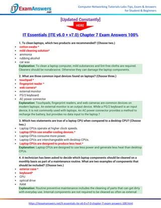 Read Cisco Assessment Answers Chapter 7 