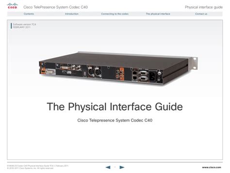 Download Cisco C40 Physical Interface Guide 