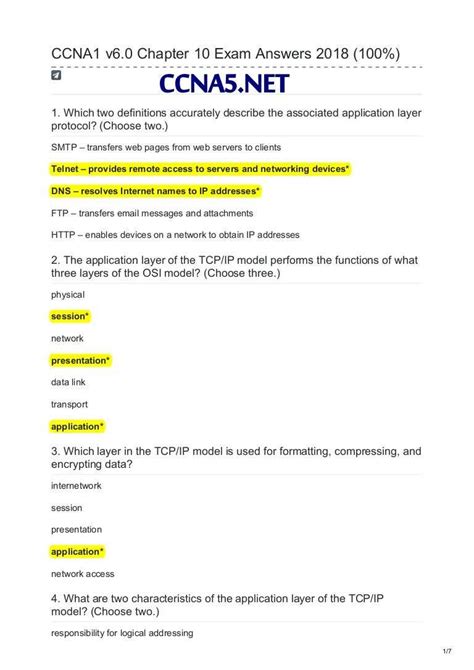 Read Online Cisco Chapter 5 Test Answers 