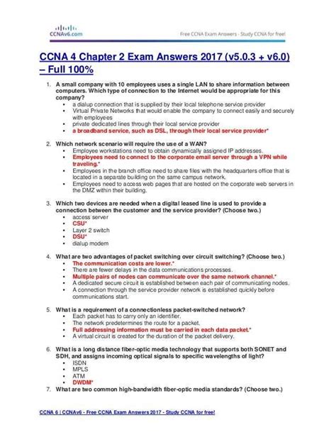 Download Cisco Chapter 7 Exam Answers 