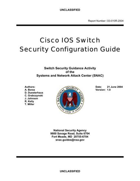 Download Cisco Ios Switch Security Configuration Guide 
