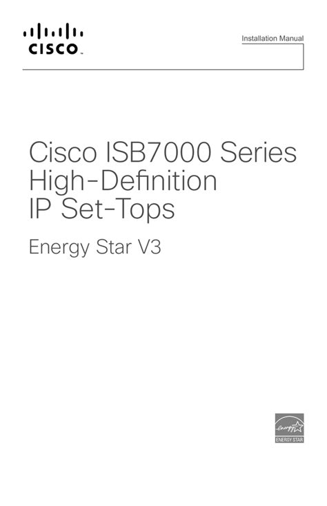 Read Online Cisco Isb7000 Manual 