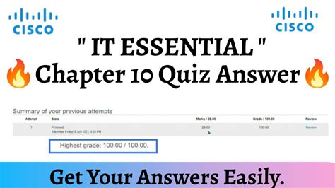 Download Cisco It Essentials Chapter 10 Test Answers 