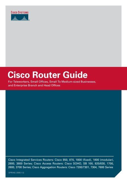 Read Online Cisco Router Guide 