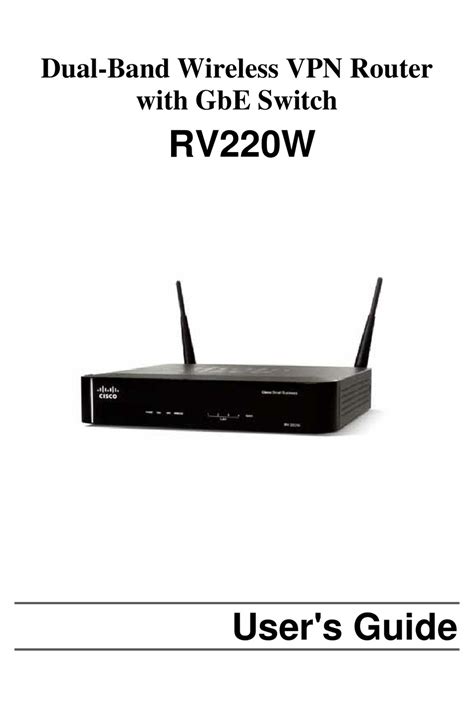 Read Online Cisco Rv220W User Guide 