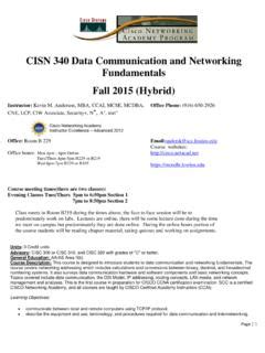 cisn 340 data communication and networking fundamentals