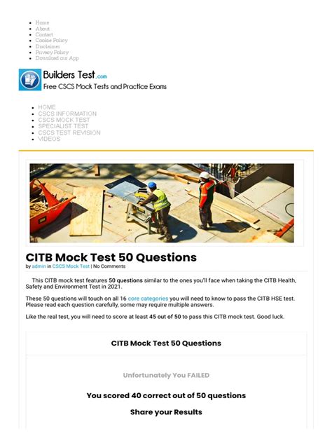 citb test questions