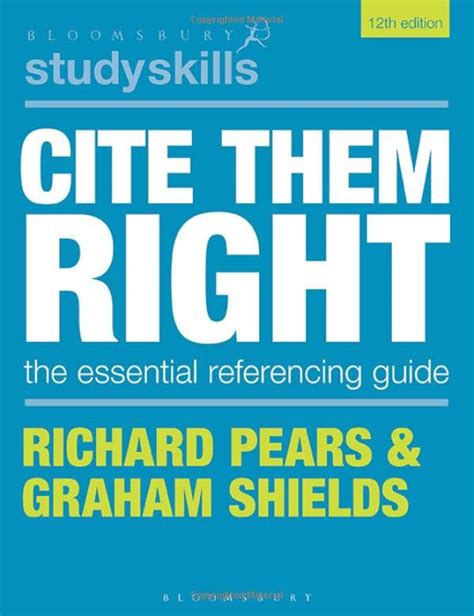 Read Cite Them Right The Essential Referencing Guide 