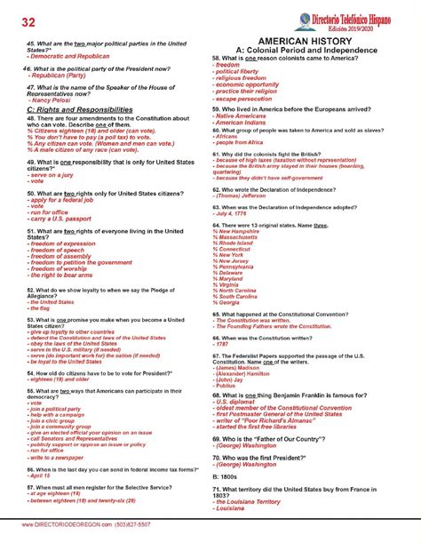 Download Citizenship Test Questions And Answers 