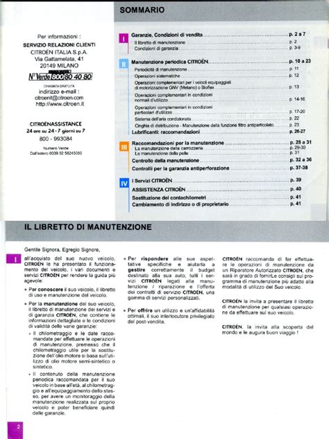citroen c crosser libretto uso e manutenzione