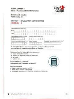 City Guilds Sample Papers