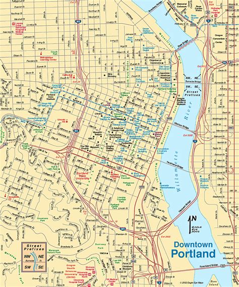 City Street Map Portland Oregon