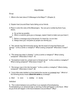 Read Online City Of Ember Study Guide Answers 