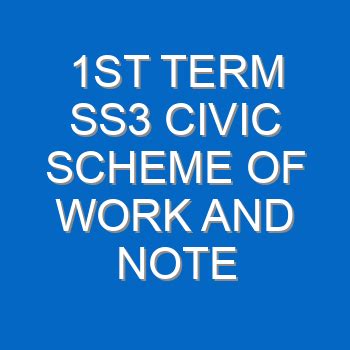 Civic Ss3 Scheme Of Work