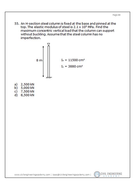 Civil Engineering Fe Exam Sample Questions