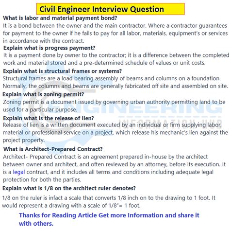 Civil Engineering Interview Questions