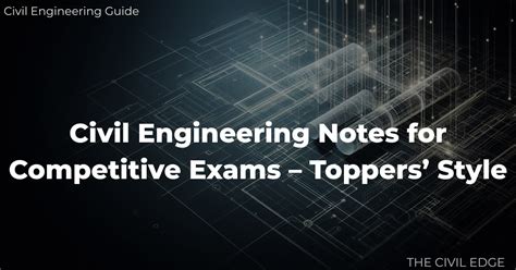 Civil Engineering Notes For Competitive Exams