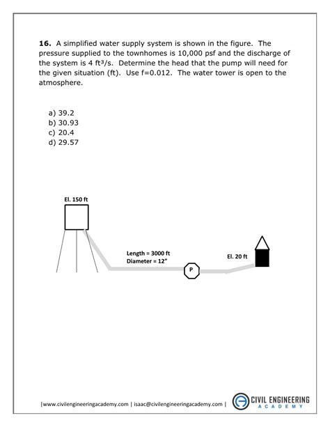 Civil Engineering Pe Exam Sample Questions