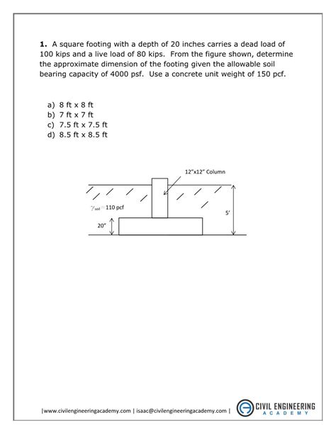 Civil Engineering Pe Practice Problems
