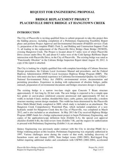 Civil Engineering Proposal Example