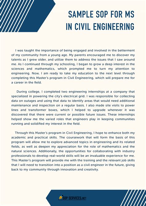Civil Engineering Statement Of Purpose