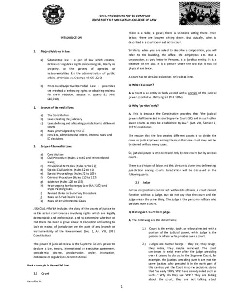 civil procedure reviewer pdf