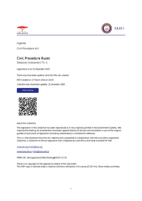 Civil Procedure Rules Uganda