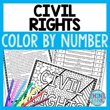 Civil Rights Color By Number Reading Passage And Civil Rights Coloring Pages - Civil Rights Coloring Pages
