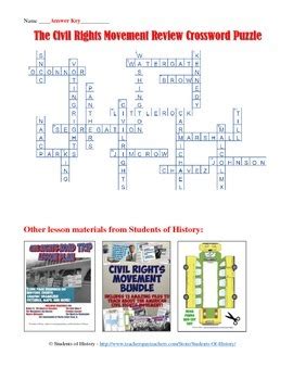Civil Rights Movement Crossword Puzzle Answers   Recent Crossword Answers From New York Times 2023 - Civil Rights Movement Crossword Puzzle Answers