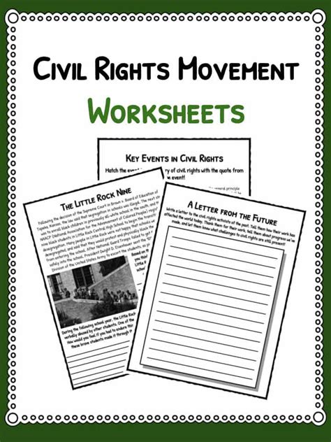 Civil Rights Movement Free Middle School Teaching Resources Civil Rights Worksheet 5th Grade - Civil Rights Worksheet 5th Grade