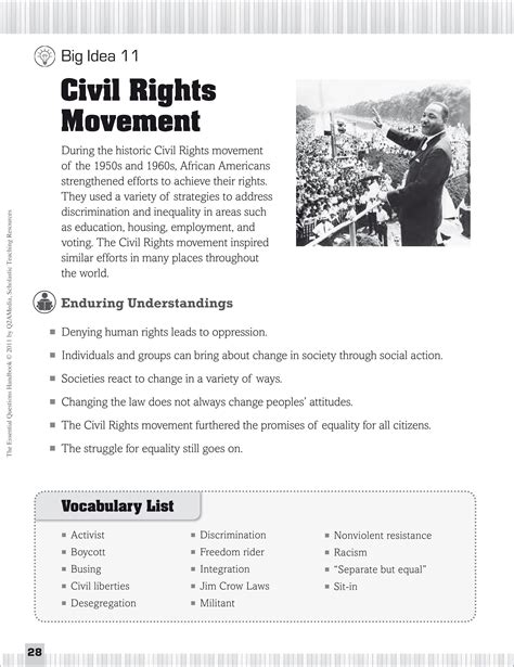Civil Rights Vocabulary Interactive Worksheet Education Com Civil Rights Worksheet 5th Grade - Civil Rights Worksheet 5th Grade