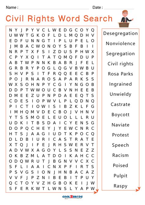 Civil Rights Word Search Answer Key   Word Searches A To Z Teacher Stuff Printable - Civil Rights Word Search Answer Key