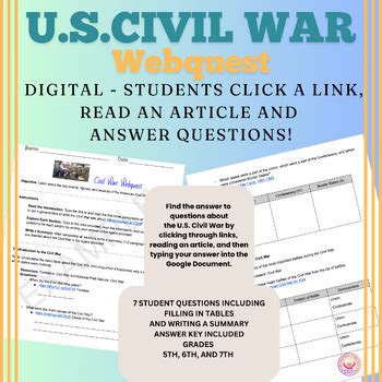 Civil War Webquest Answer Key