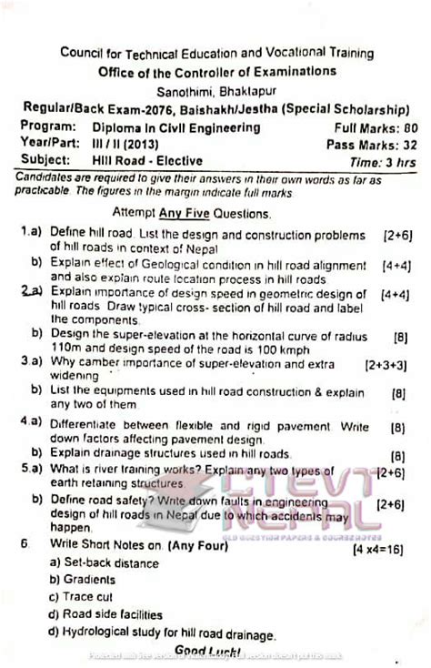 Full Download Civil 6Th Sem Question Papers 