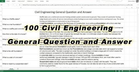 Read Civil Engineering General Knowledge Questions 