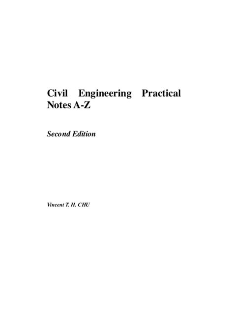Read Online Civil Engineering Practical Notes A Z Ecceengineers 