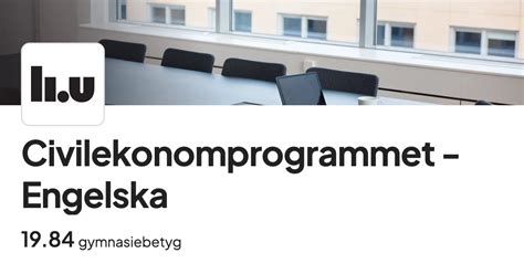 civilekonomprogrammet engelska