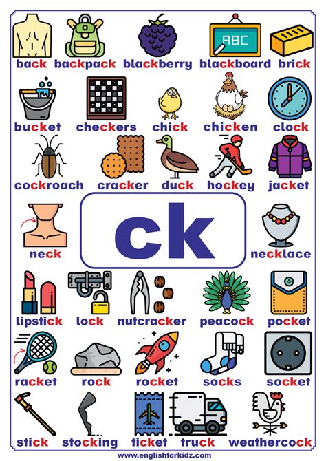 Ck Sound Words With Pictures   92 X27 Ck 92 X27 Words And Picture - Ck Sound Words With Pictures