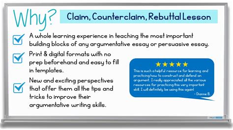 Claim Counterclaim Rebuttal Paragraph Writing Guide With Writing Counterclaims Worksheet - Writing Counterclaims Worksheet