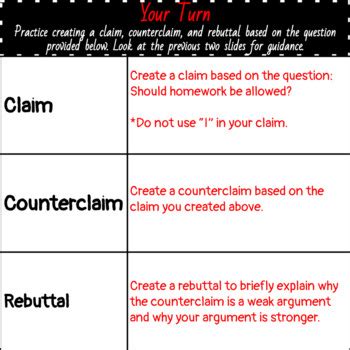 Claim Counterclaim Rebuttal Worksheet Writing Counterclaims Worksheet - Writing Counterclaims Worksheet