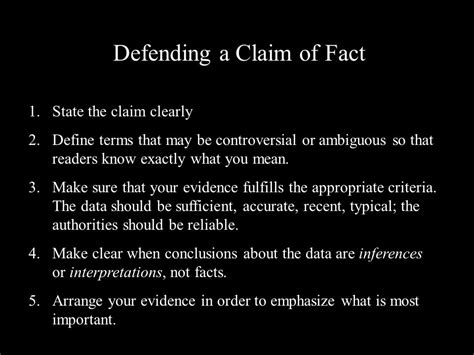 Claim Of Fact