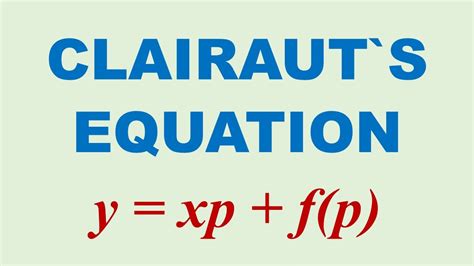 clairaut s equation pdf