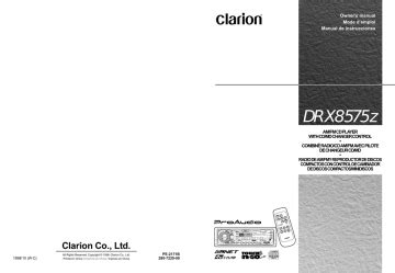Full Download Clarion Drx8575Z User Guide 