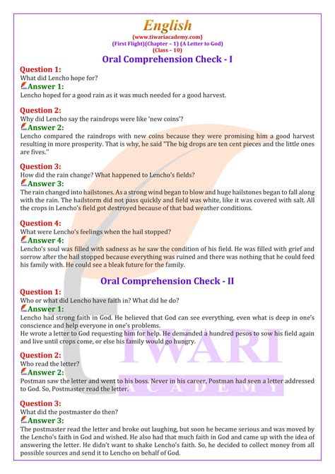 Class 10 English Ncert Solution