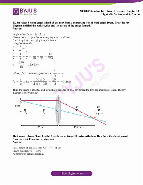 Class 10 Science Light Reflection And Refraction Notes